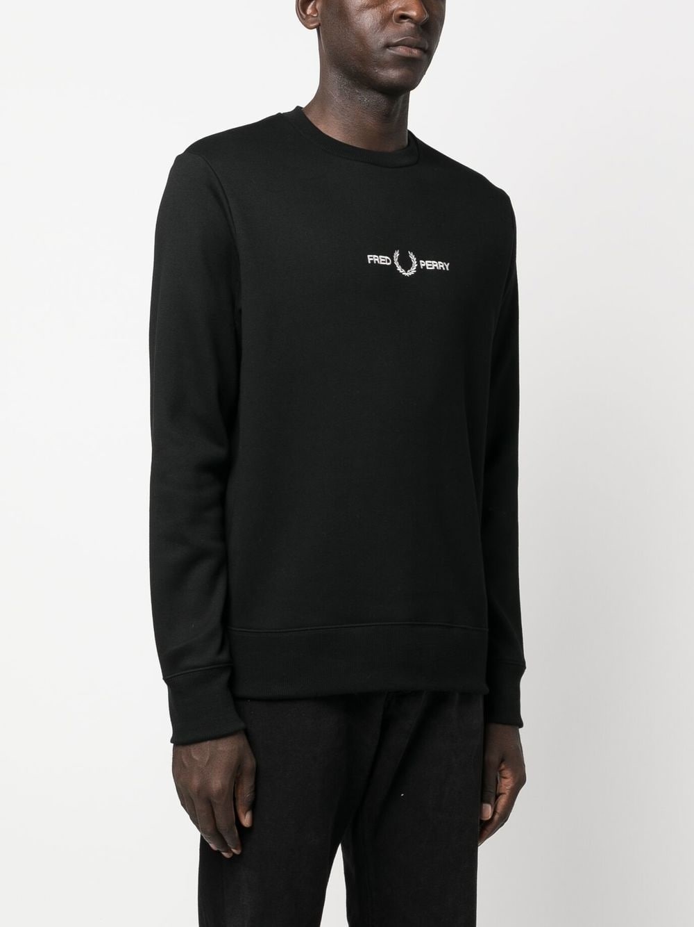 logo-embroidered crew-neck sweatshirt - 3