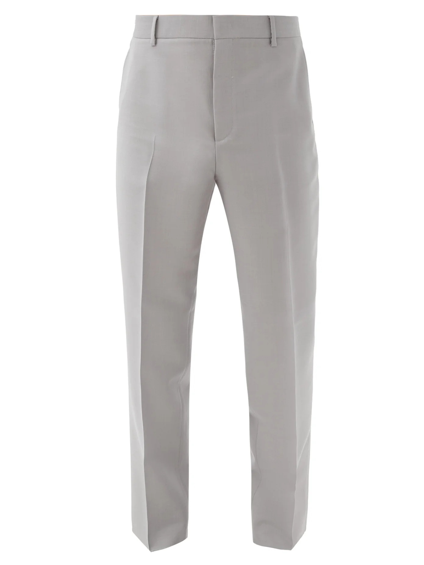 High-rise mohair-blend straight-leg trousers - 1