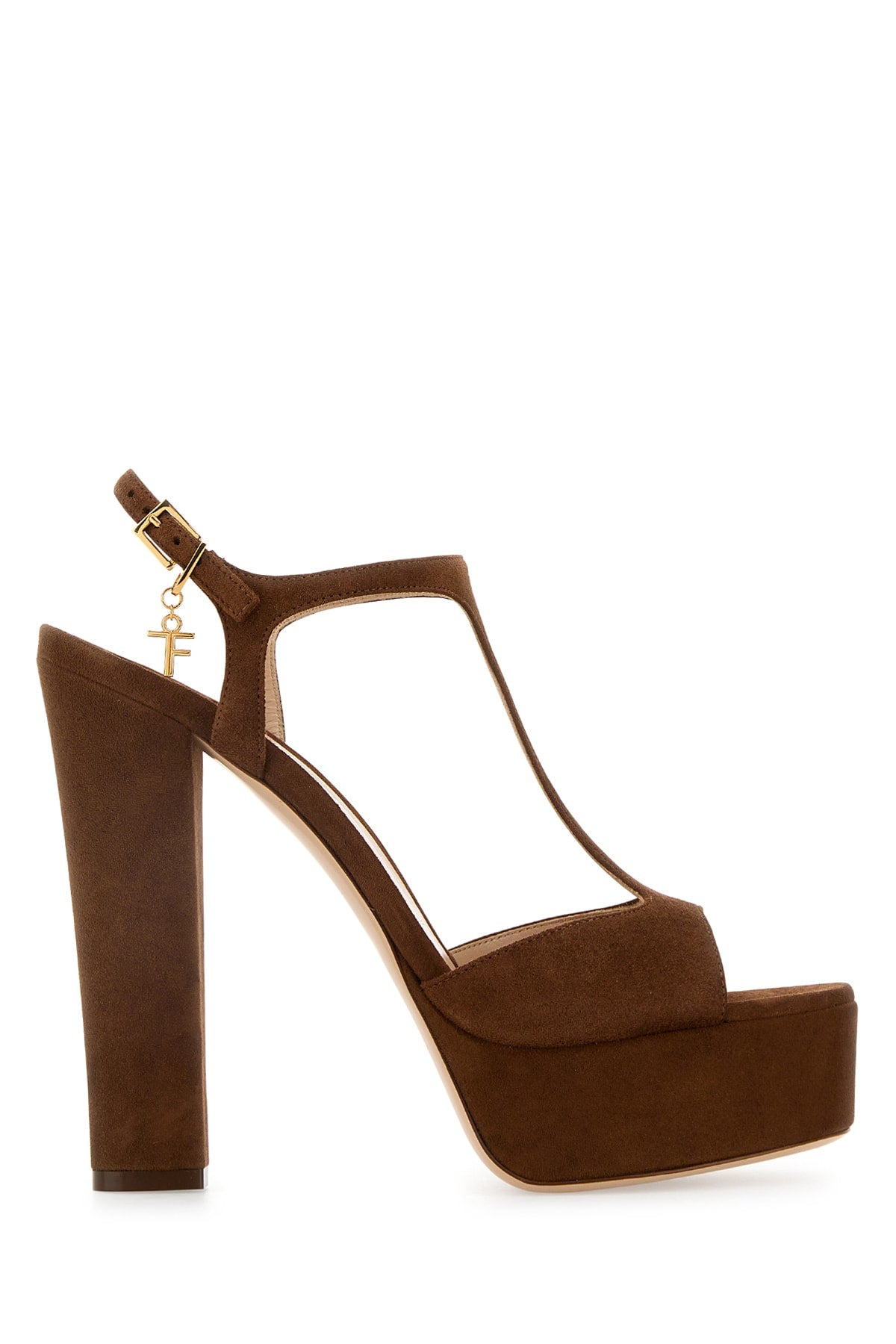 Tom Ford Women Chocolate Suede Angelina Sandals - 1