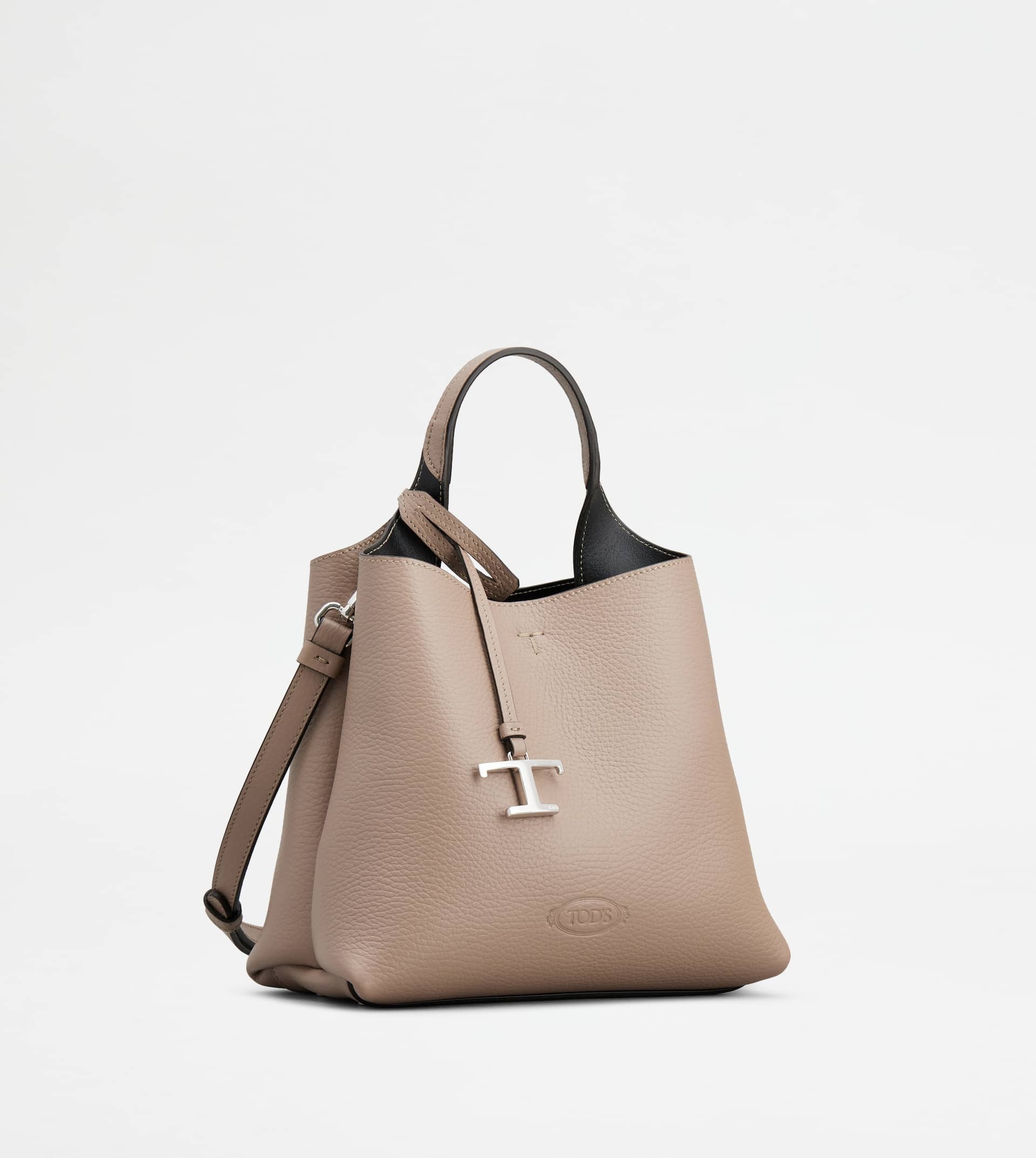 TOD'S BAG IN LEATHER MINI - BLACK, BROWN - 2