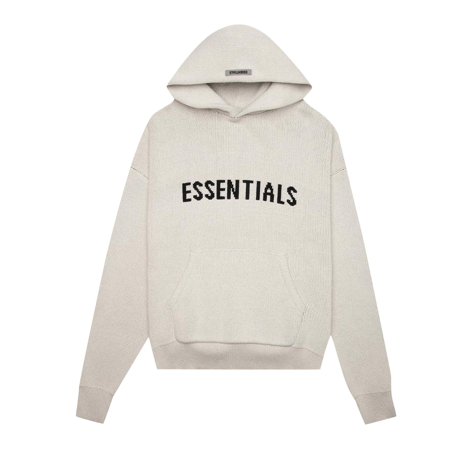 Fear of God Essentials Knit Hoodie 'Oatmeal' - 1