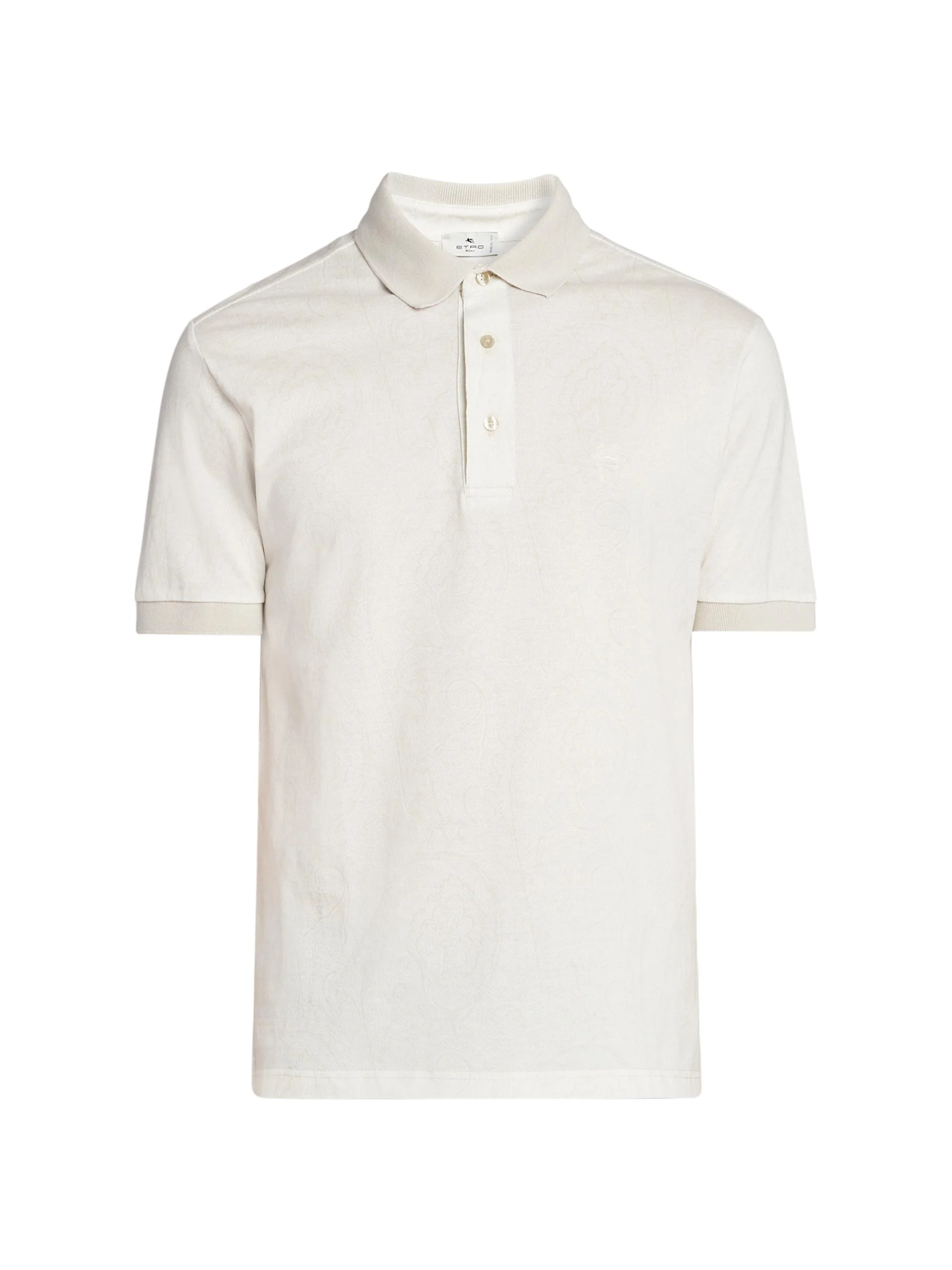 Men's Roma Cotton Polo Shirt - Stampado Bianco - 1