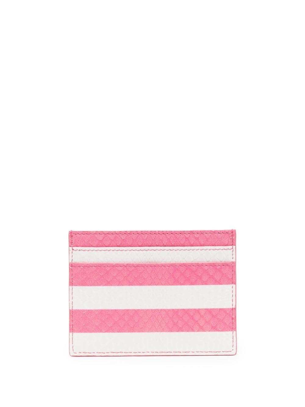 striped snakeskin-effect cardholder - 2