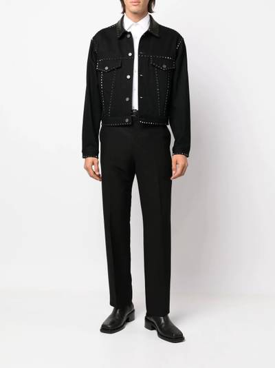 Valentino Rockstud-embellished denim jacket outlook