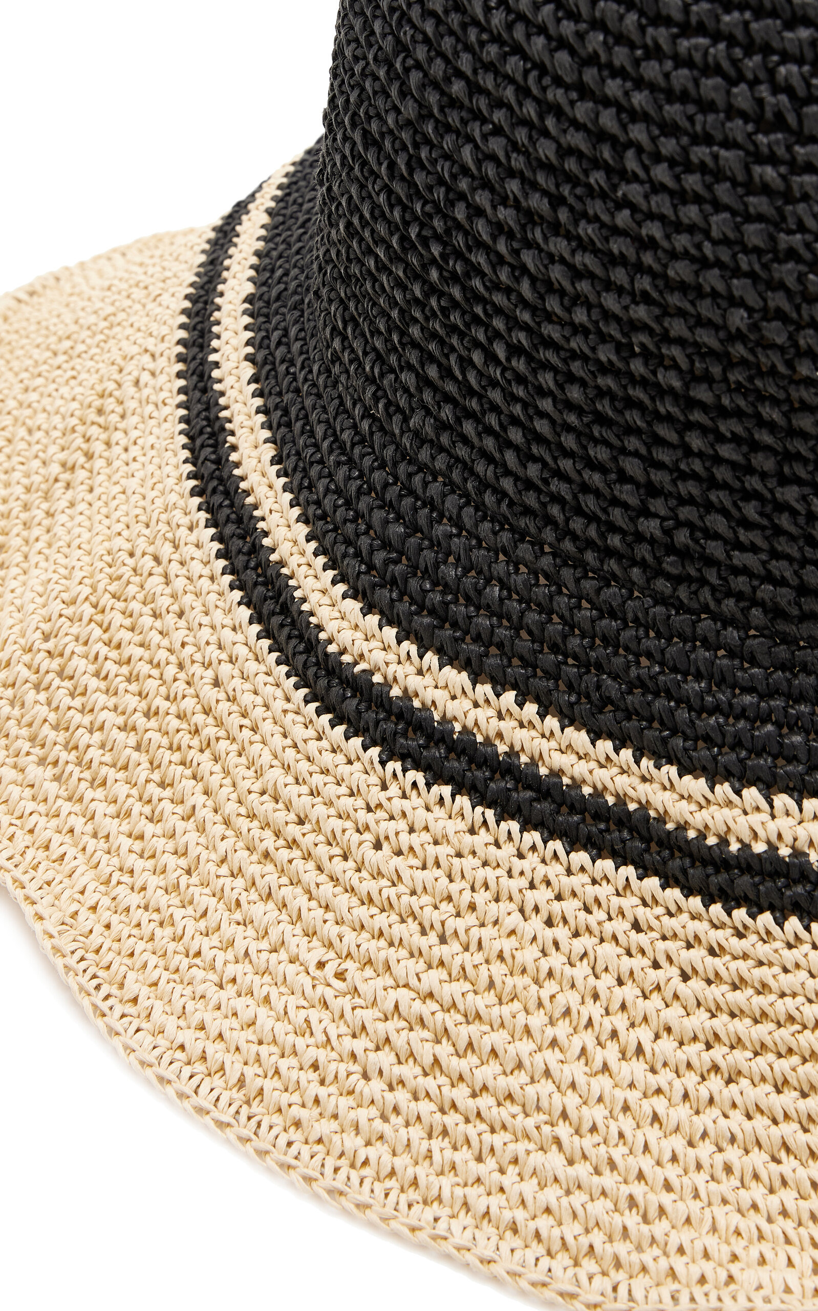 Paper Straw Hat black/white - 4