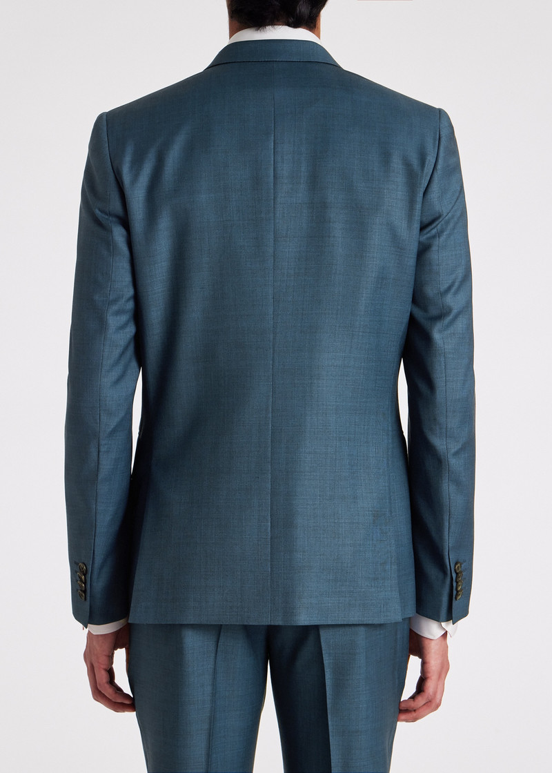 Tailored-Fit Sharkskin Wool Suit 11