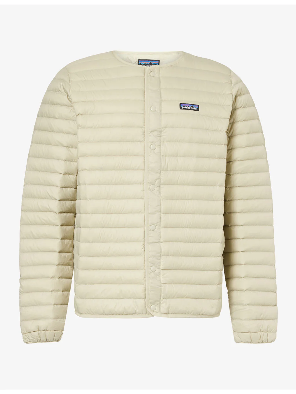 Logo-Patch Crewneck Padded Jacket - 1