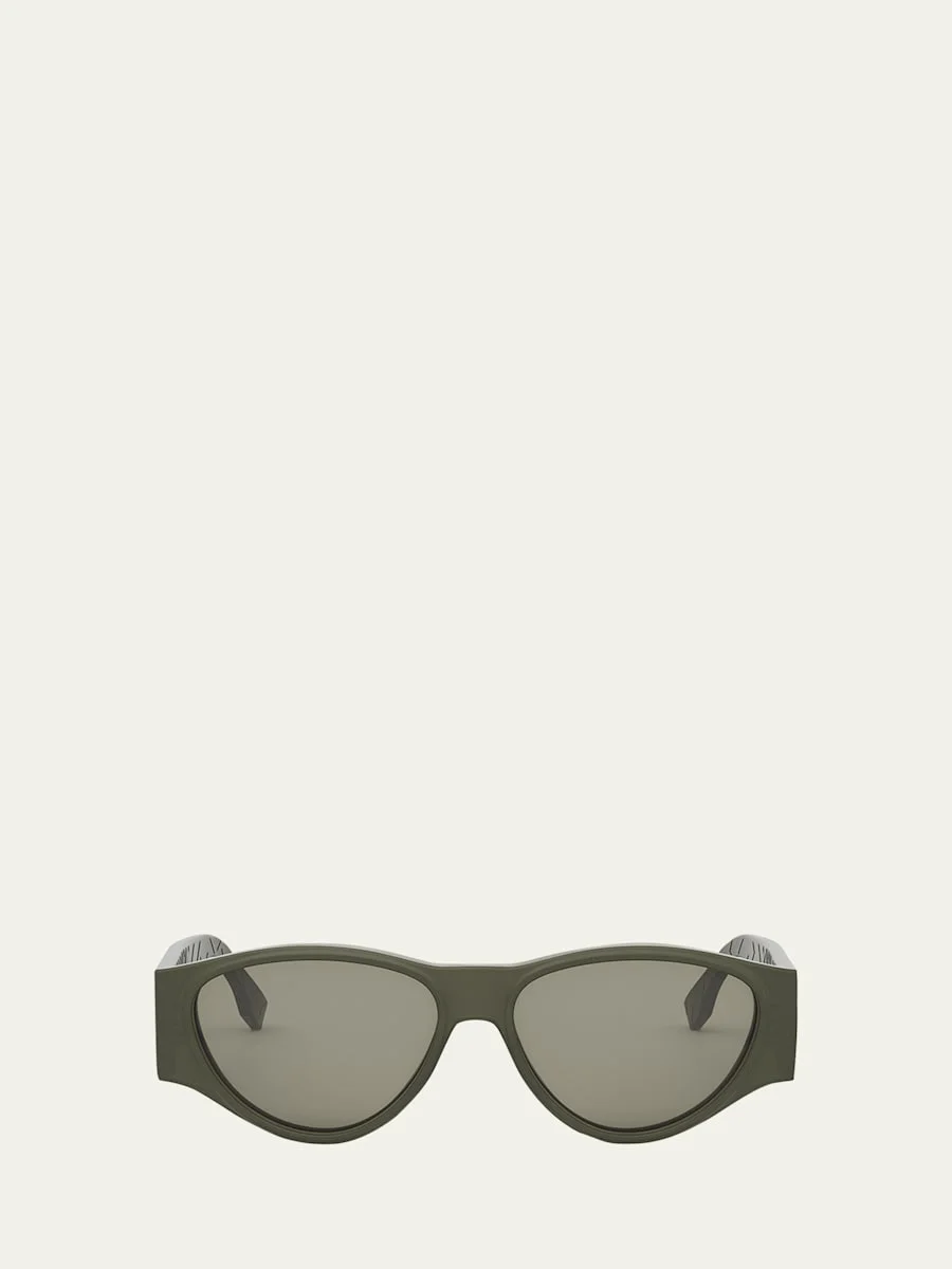 Men's FF Squared Acetate Oval Sunglasses - 1