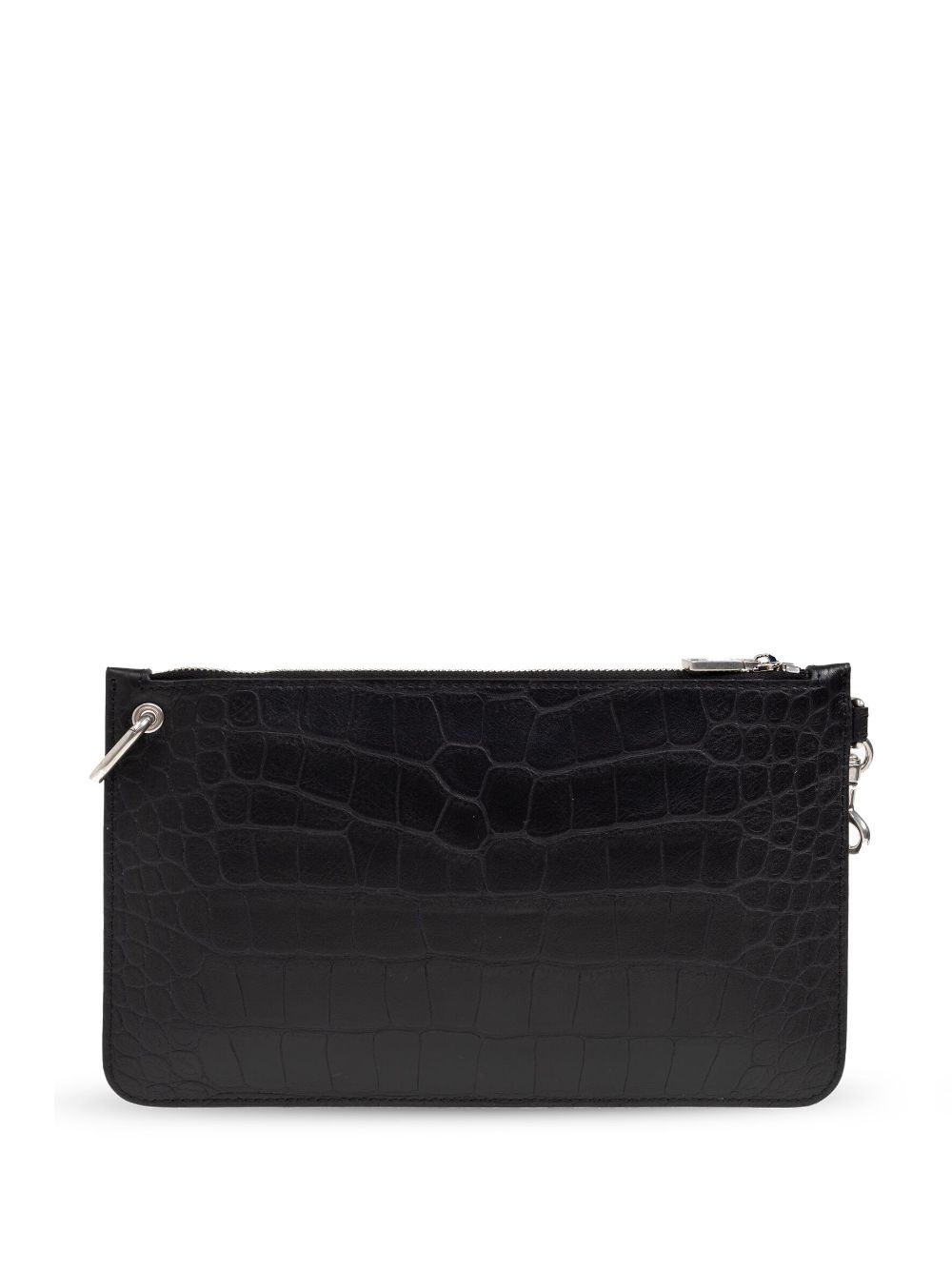 crocodile-embossed shoulder bag - 3