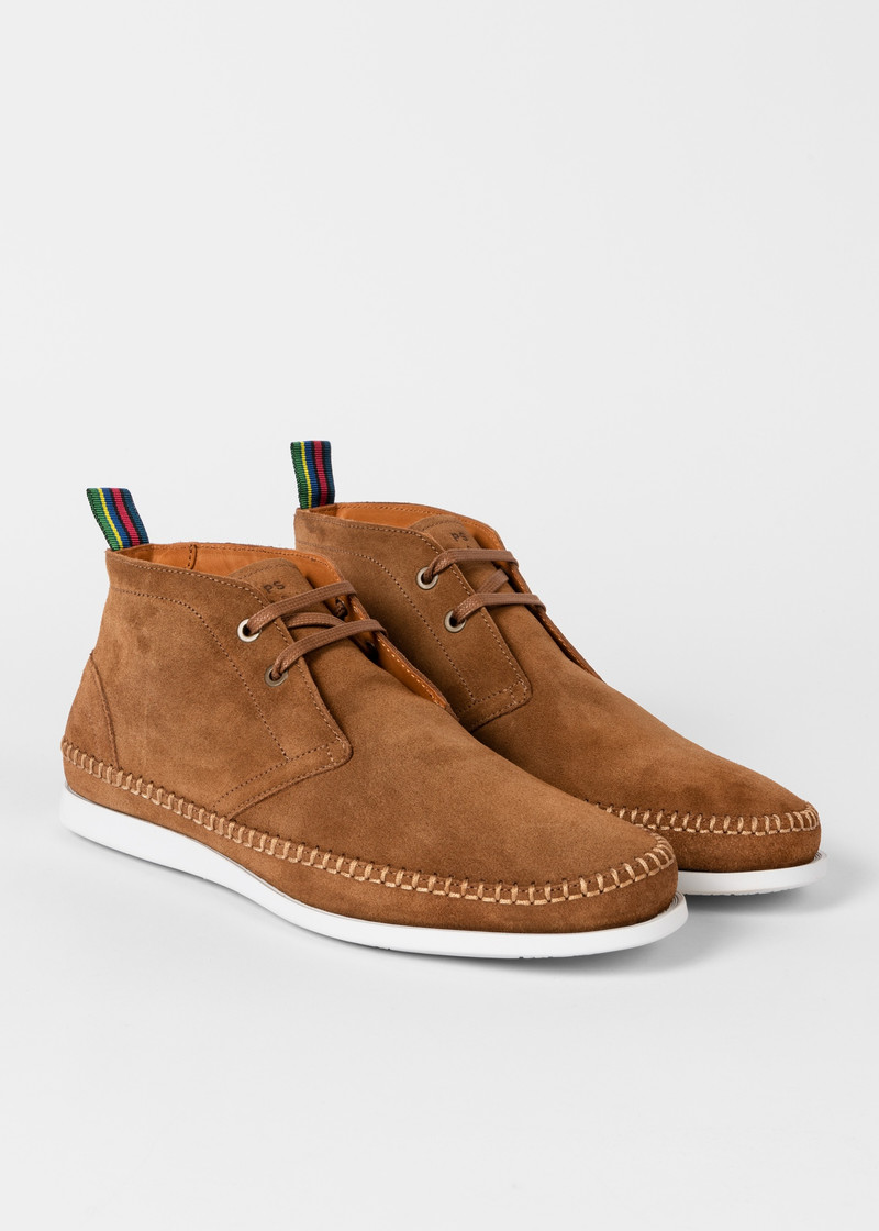 Paul Smith Tan Suede Leather 'Neon' Boots outlook