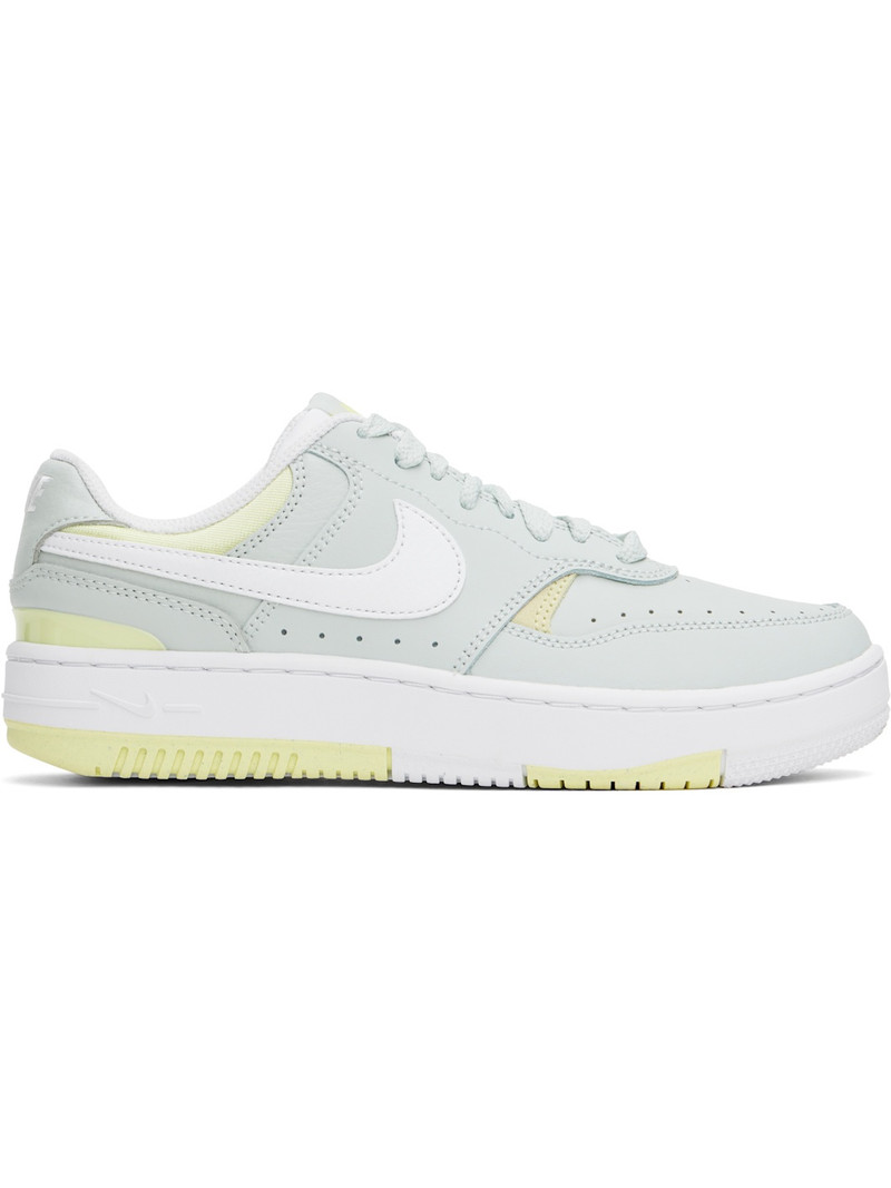 Gray & Green Gamma Force Sneakers - 1