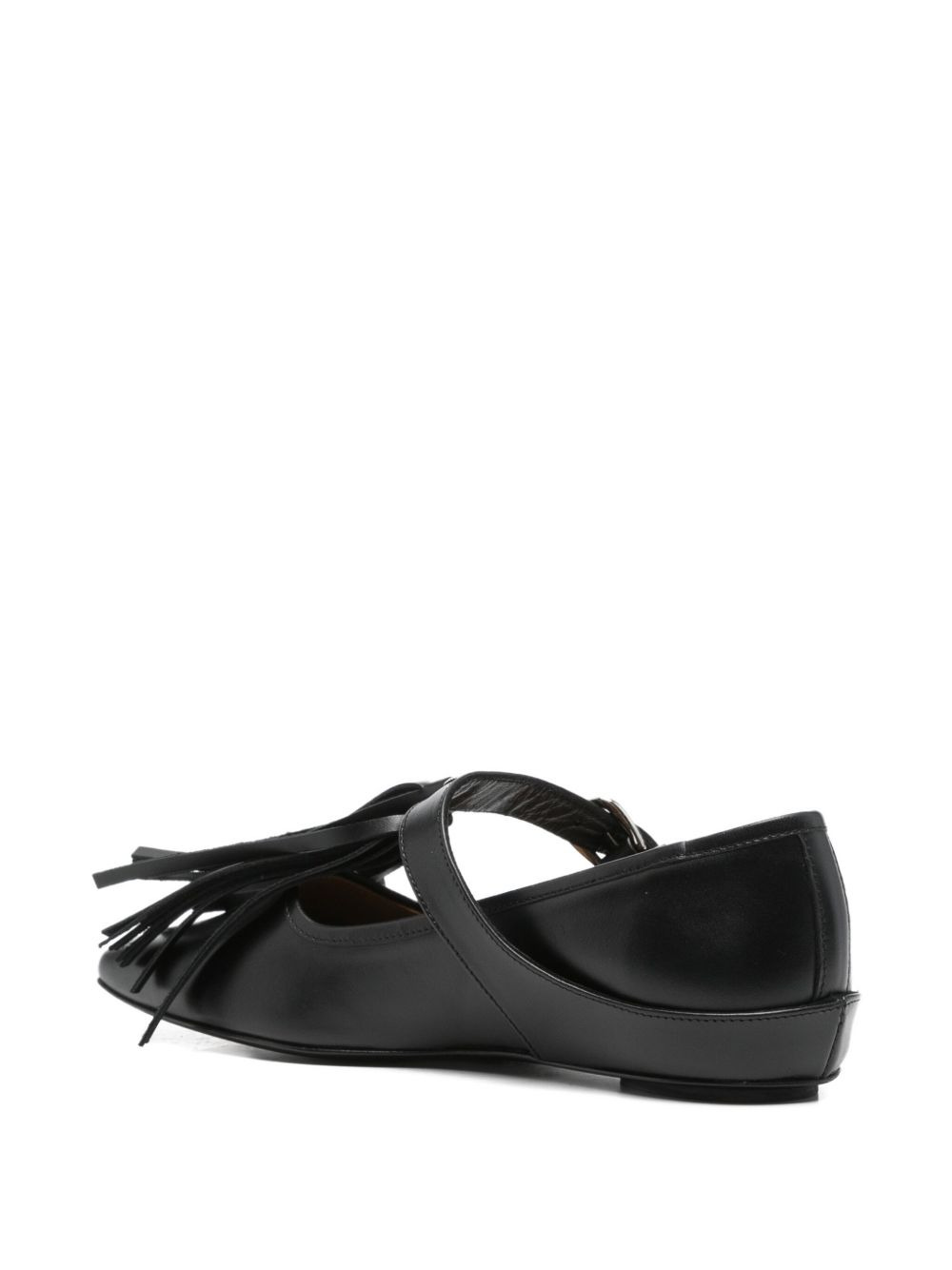 buckle-fastening tassel ballet flats - 3