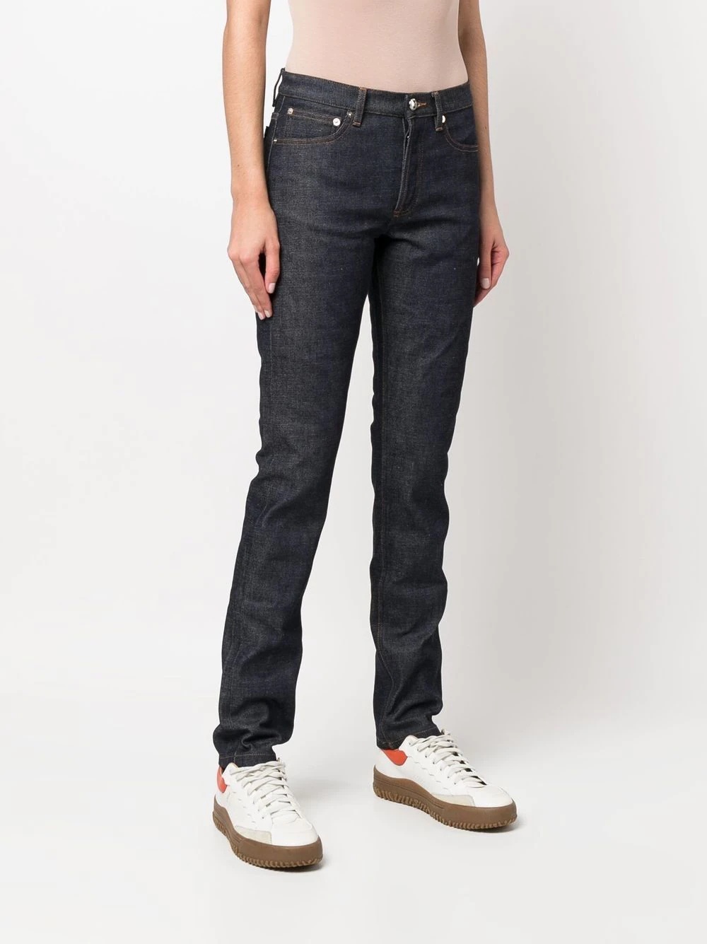 contrasting-stitch detail jeans - 3