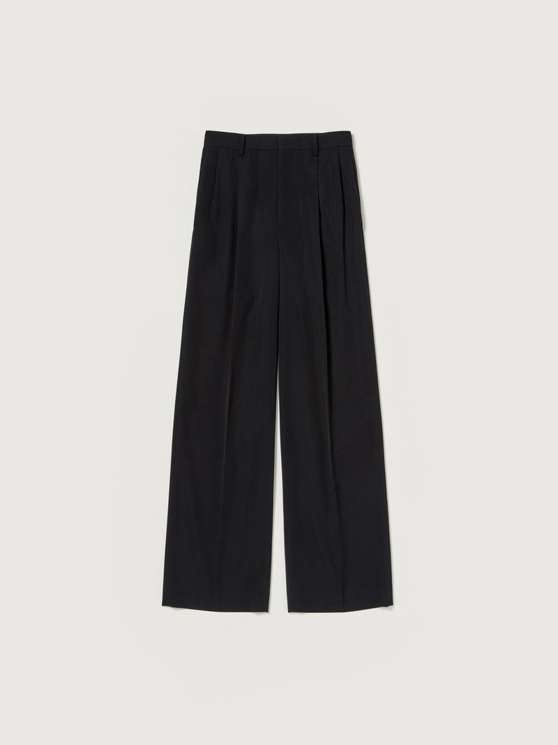 LIGHT WOOL MAX GABARDINE TWO-TUCK SLACKS 1