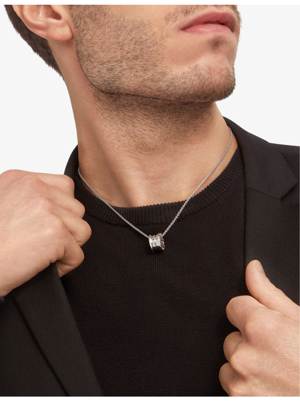 B.zero1 18ct white-gold pendant necklace - 2