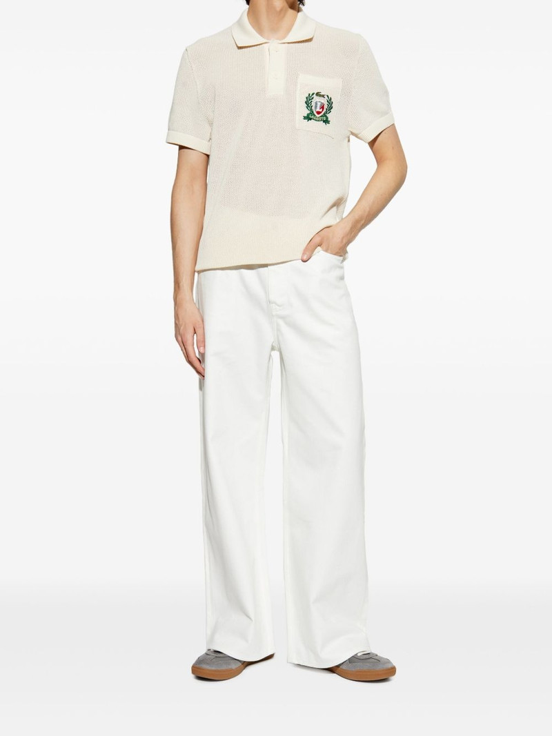 LACOSTE textured polo shirt outlook