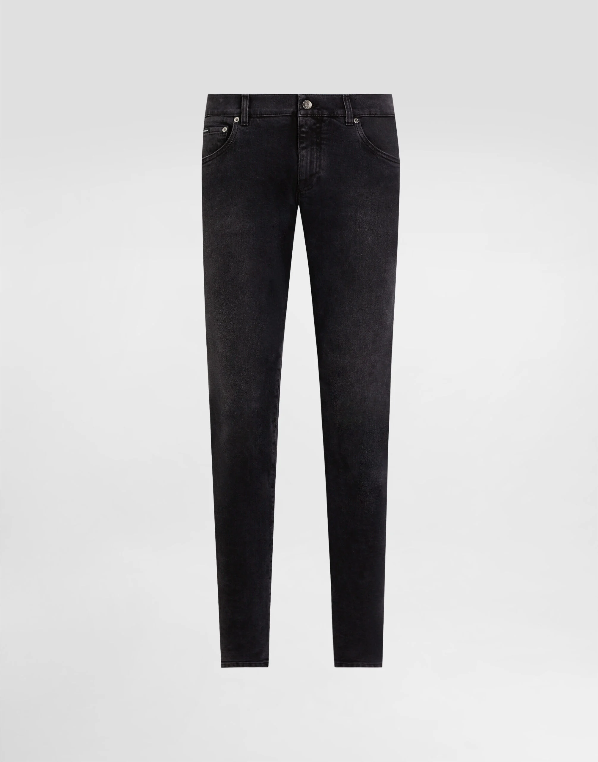 Gray wash skinny stretch jeans - 1