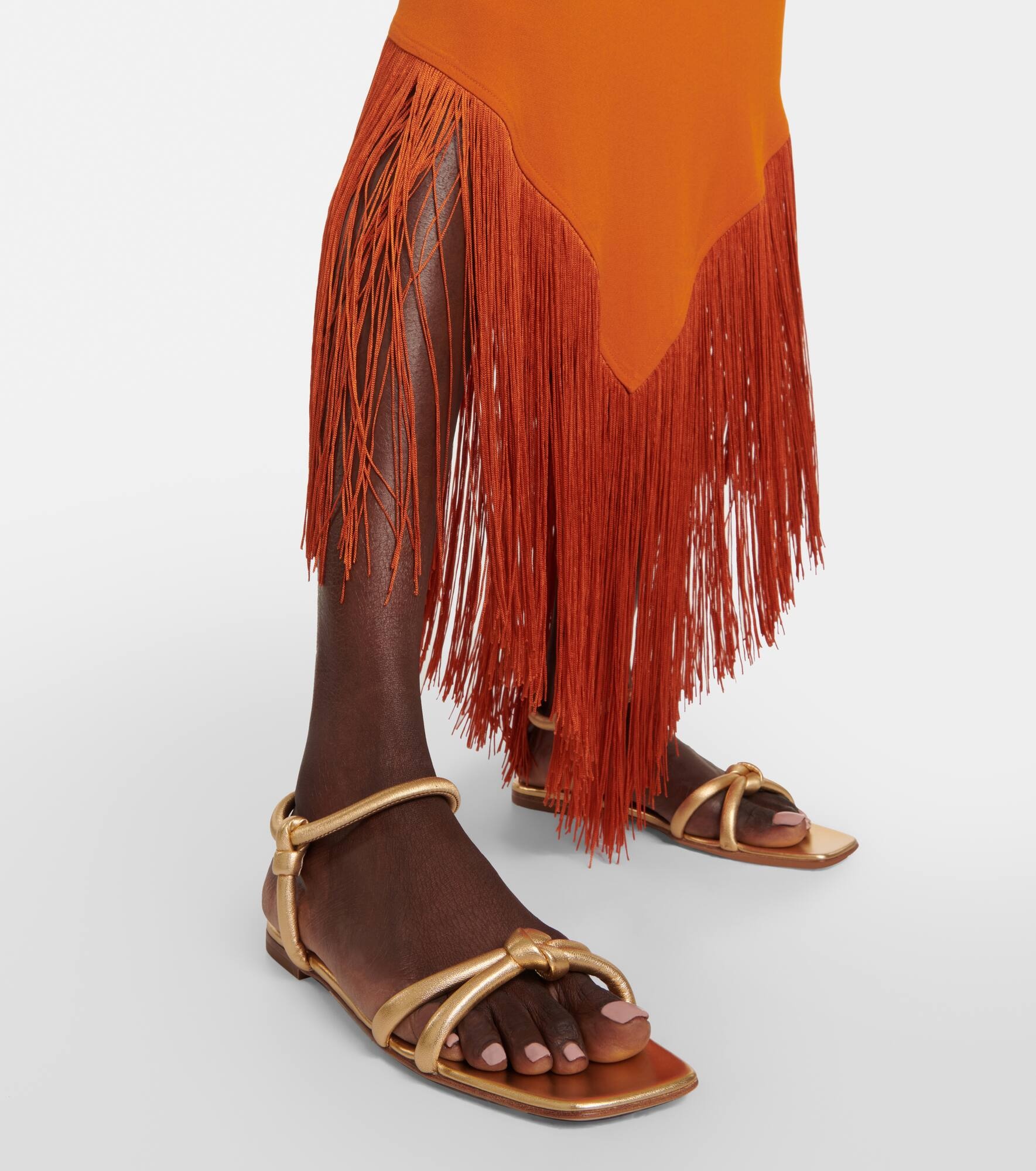 Juno 05 metallic leather sandals - 4