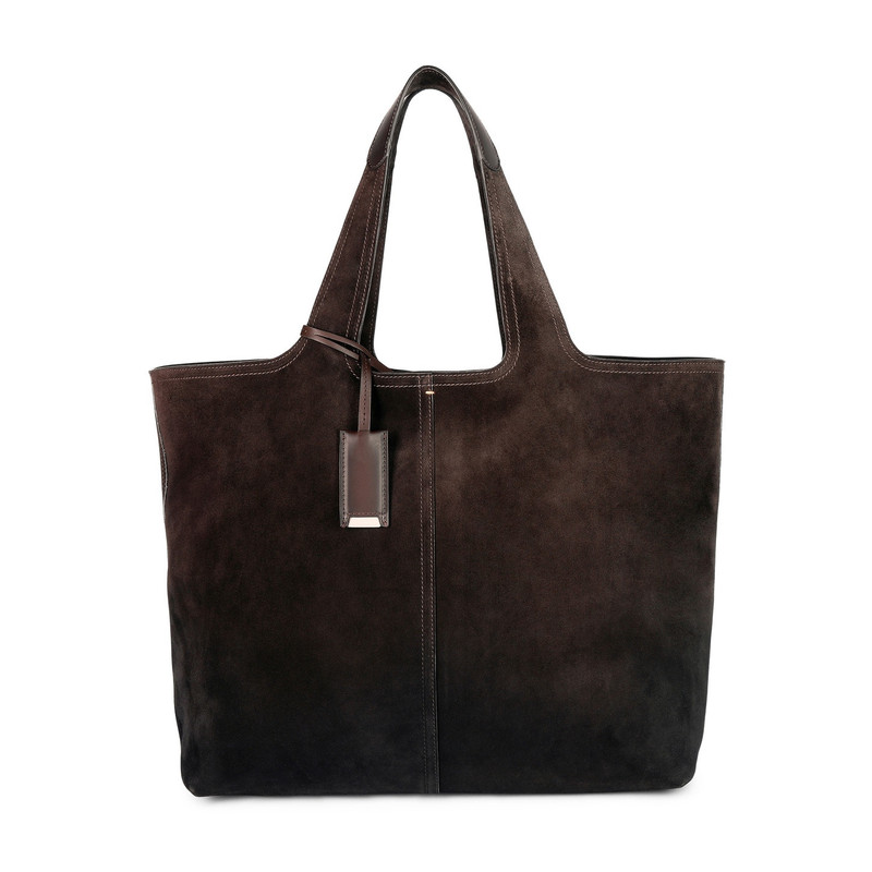 Dark brown suede shoulder bag 1