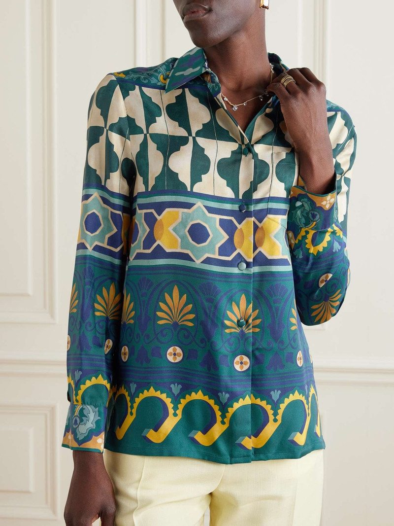 Printed silk-twill shirt 3