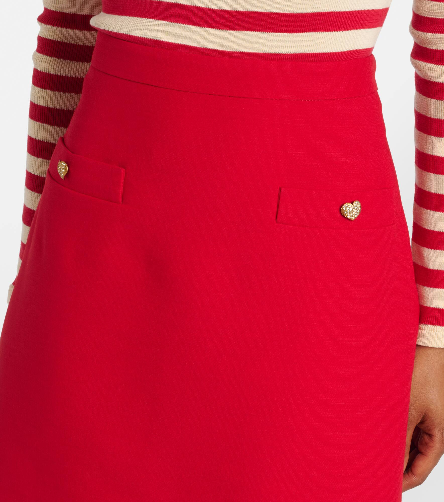 Wool and silk Crepe Couture miniskirt - 4