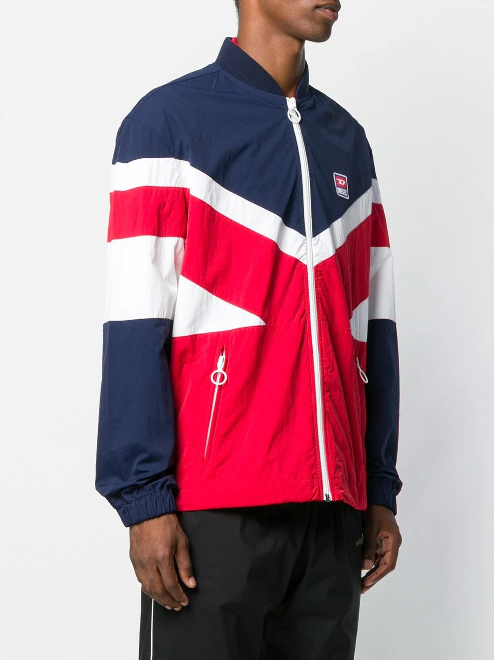 colour-block technical jacket - 3