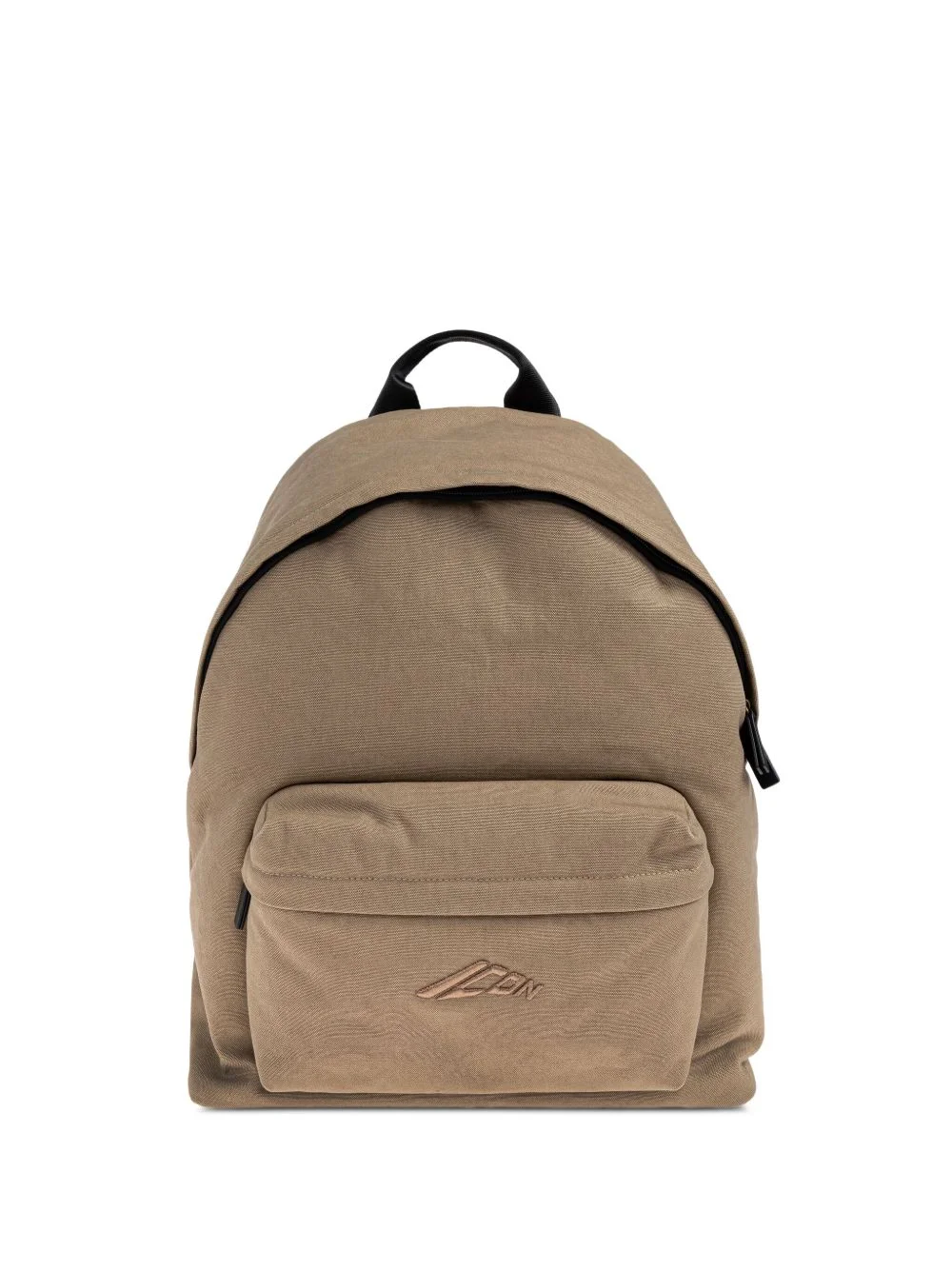 logo-embroidered cotton backpack - 1