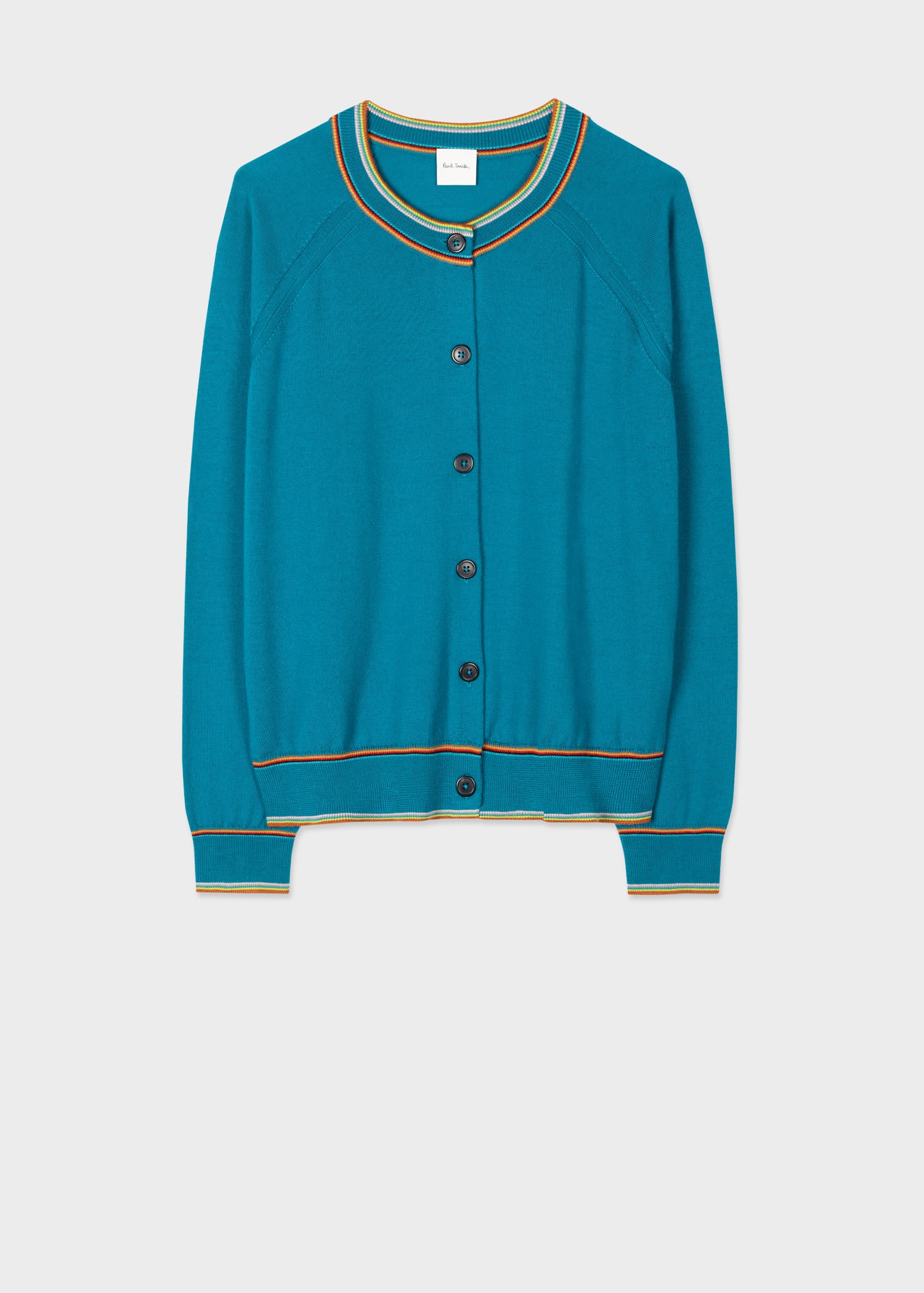 'Signature Stripe' Trim Cardigan - 1