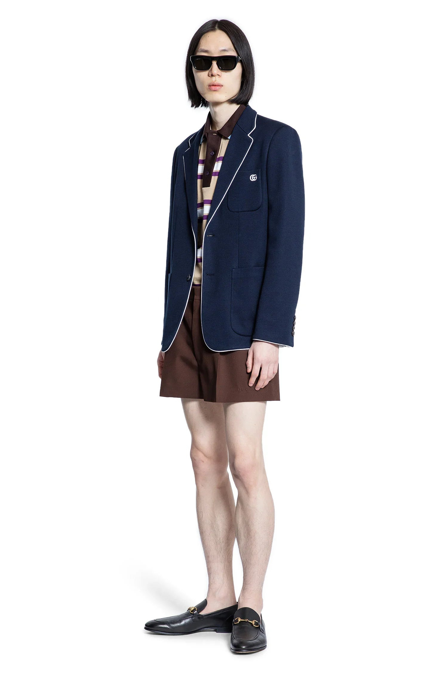 Double-G-Cotton-Jersey-Blazer - 4