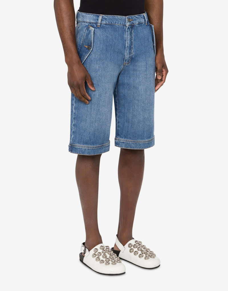 Moschino BLUE COTTON DENIM BERMUDA SHORTS outlook