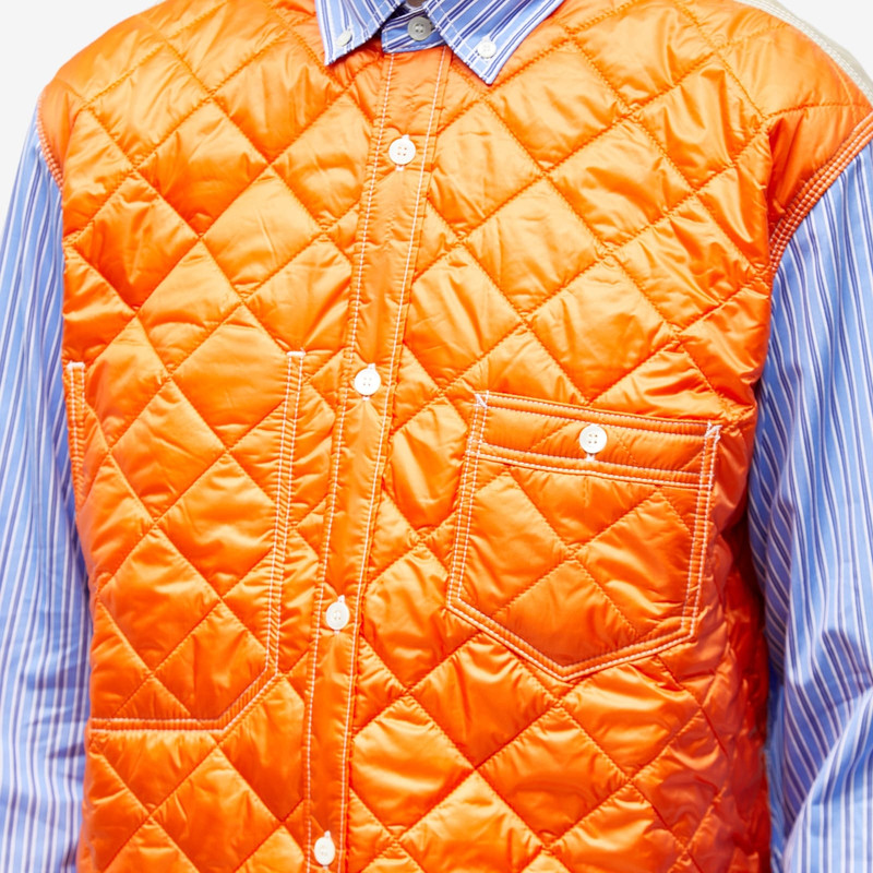 Junya Watanabe MAN Broad Stripe Quilted Over shirt 5