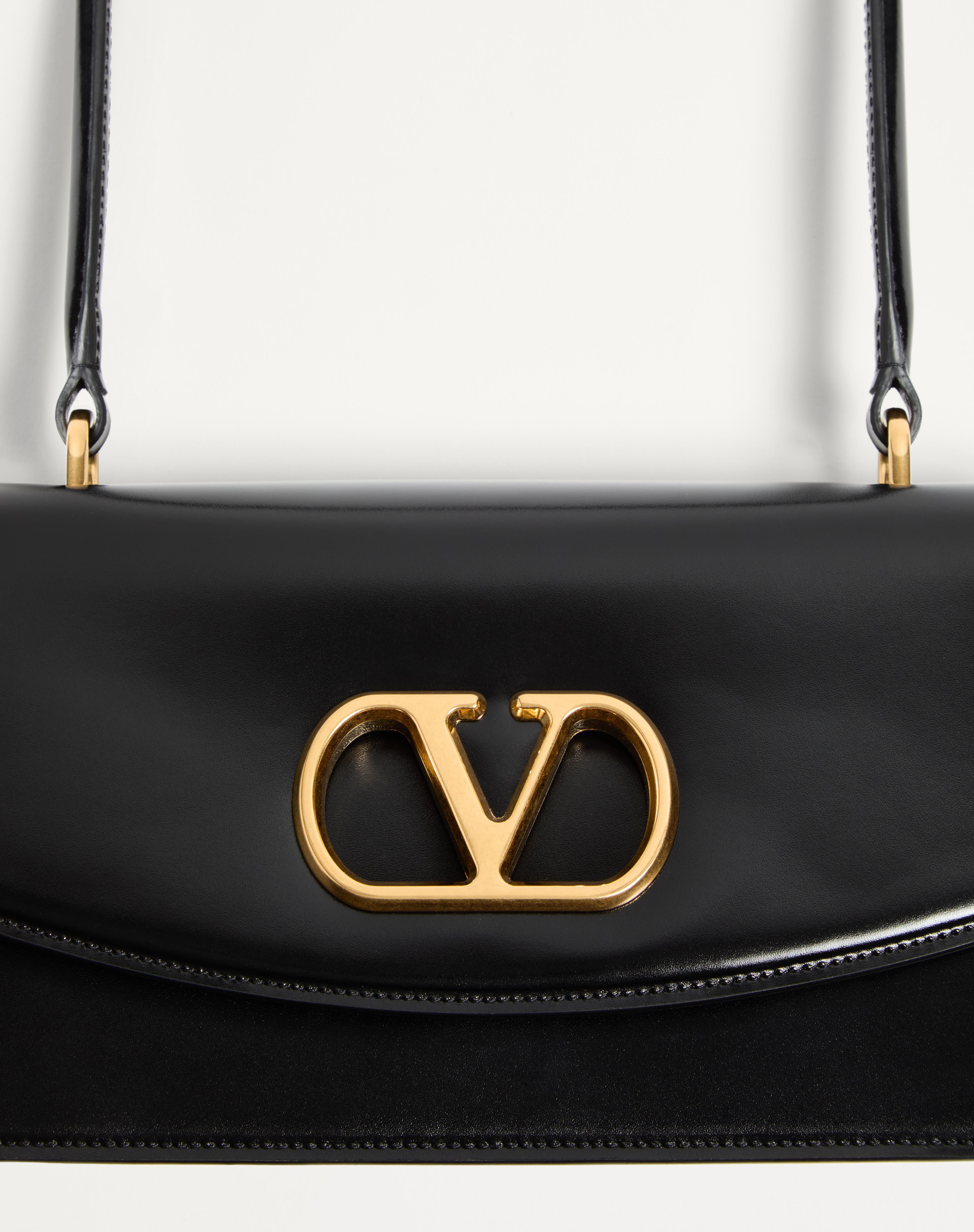 VALENTINO GARAVANI VAIN BAG WITH HANDLE IN SHINY CALFSKIN - 7