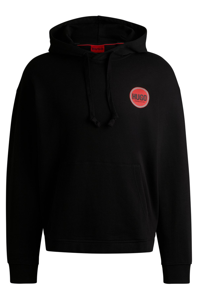COTTON-TERRY RELAXED-FIT HOODIE WITH LOGO PRINTS 1