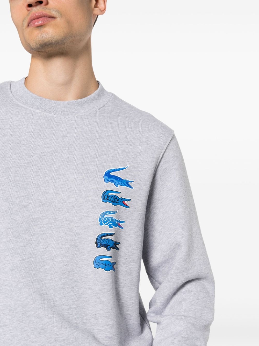 logo-print cotton sweatshirt - 5