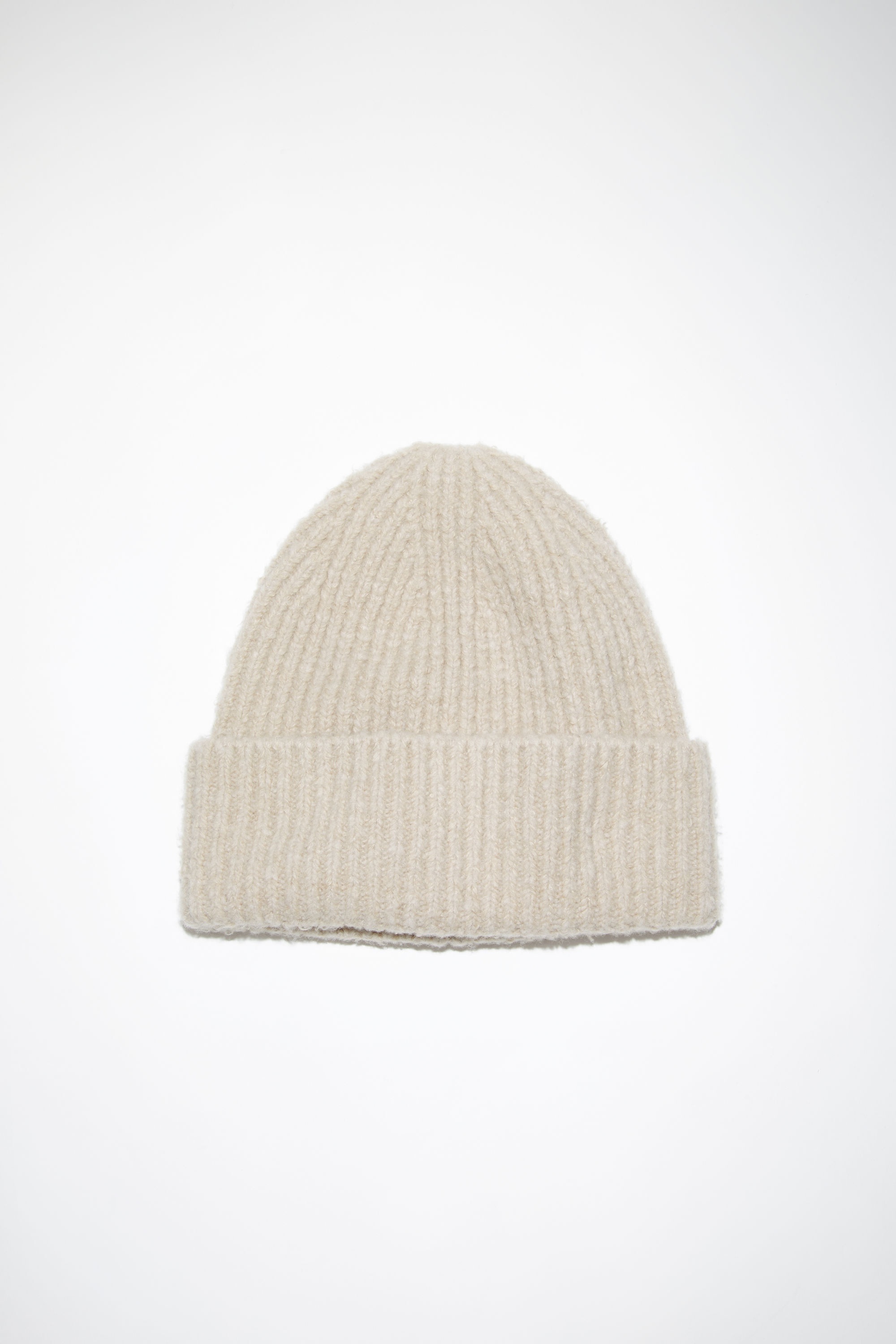 Wool blend beanie - Clay beige - 1