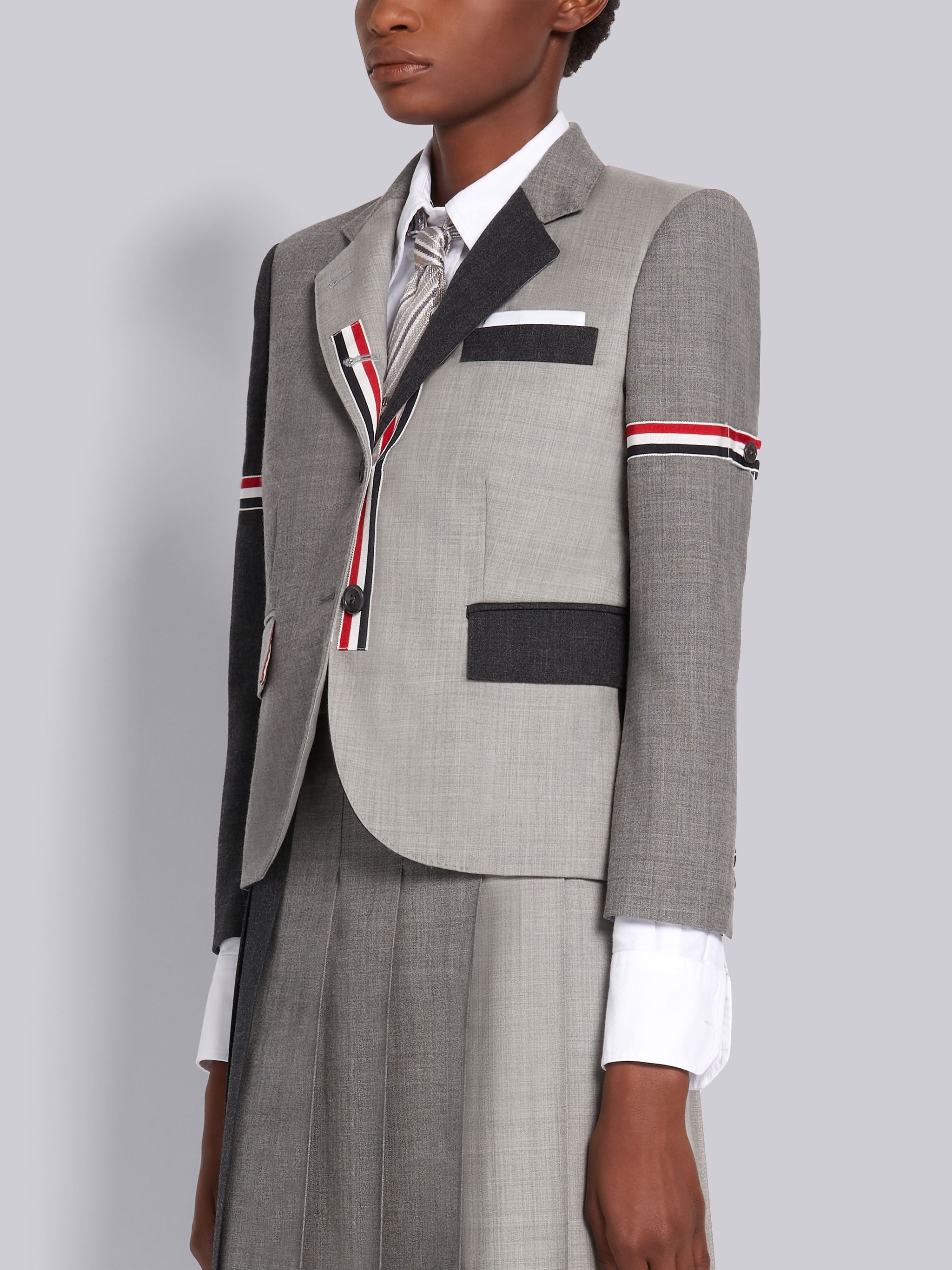 Thom Browne Grey Fun-Mix Wool 2 Ply Fresco High Armhole