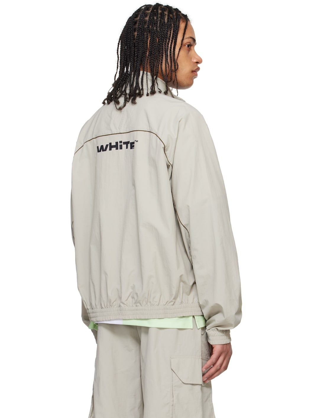 Gray Off Split Track Jacket - 3