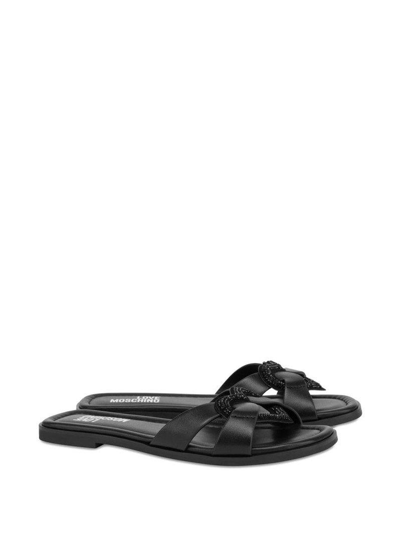 Moschino knotted leather sandals outlook