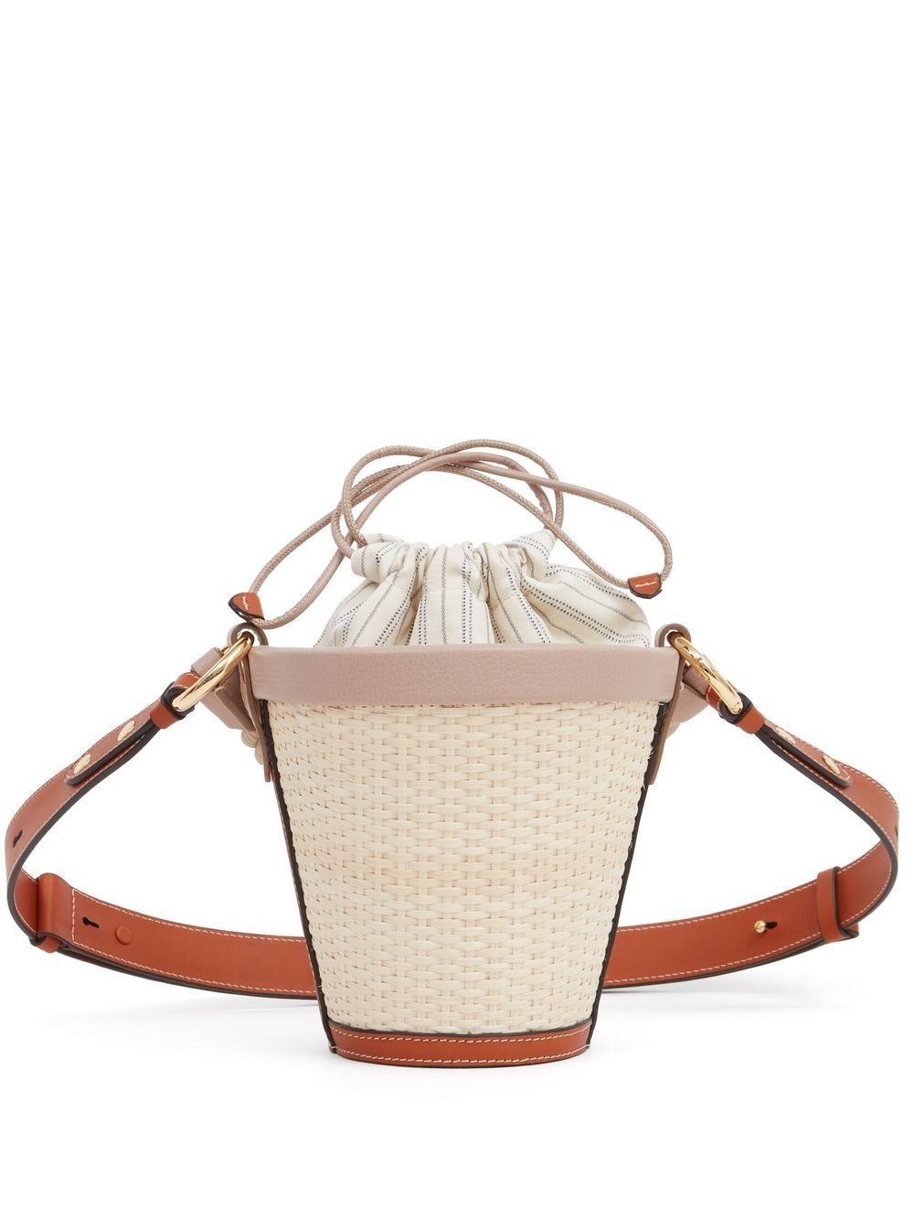 woven mini bucket bag - 1