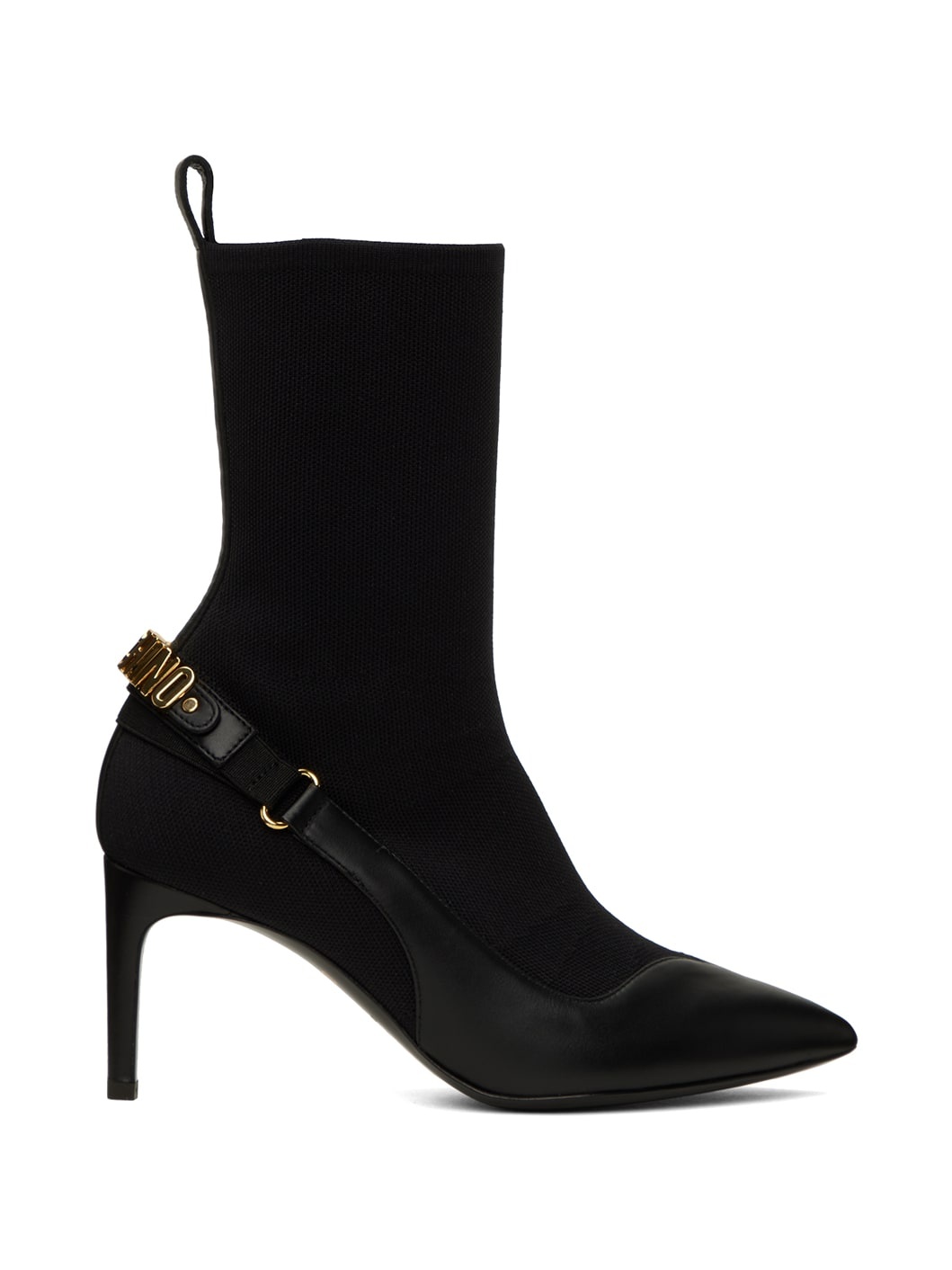 Black Logo Ankle Boots - 1