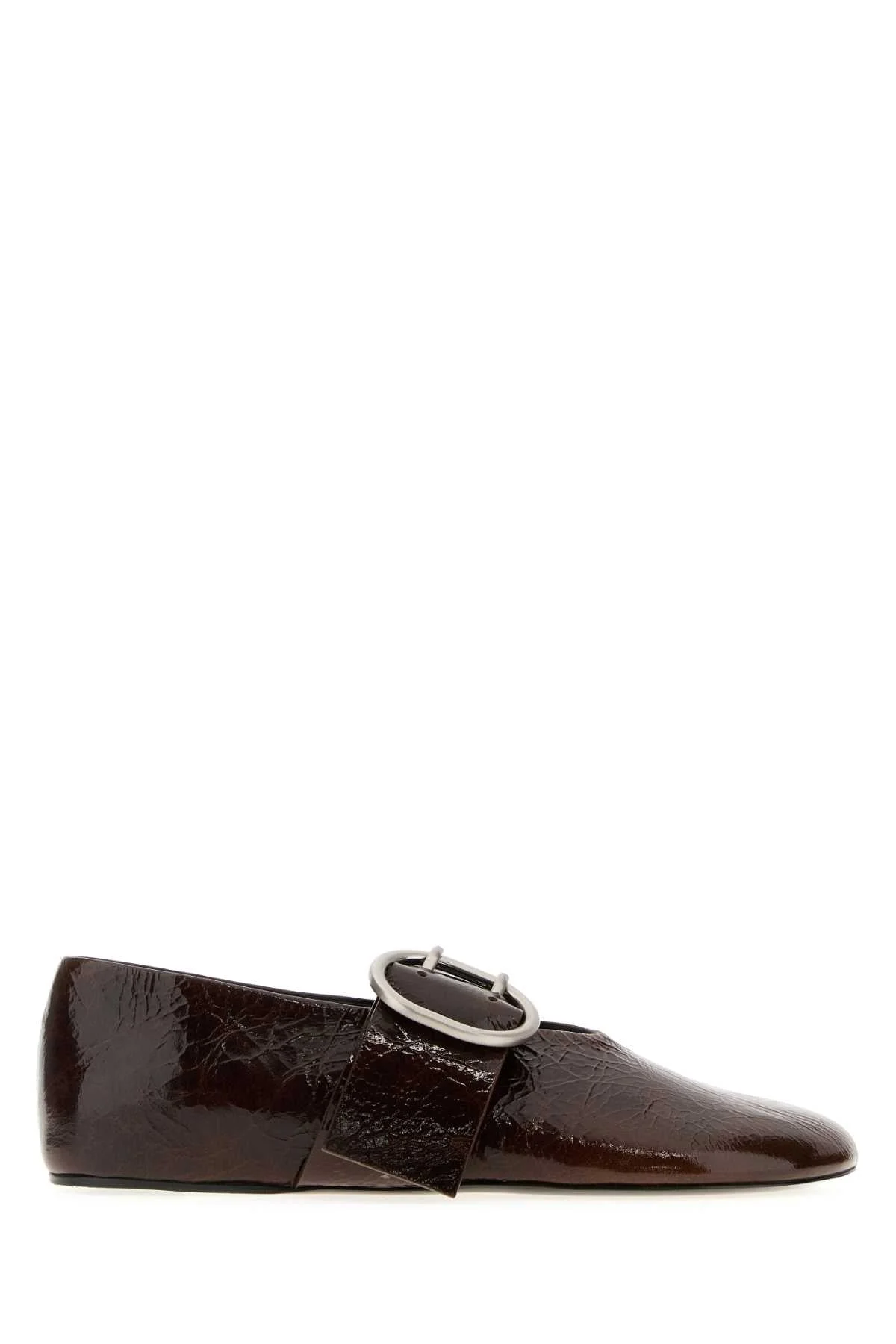 Jil Sander Women Brown Leather Ballerinas - 1