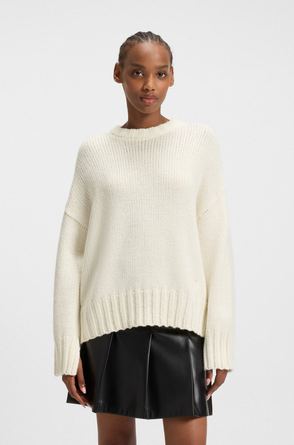 OVERSIZE-FIT KNITTED SWEATER WITH EMBROIDERED LOGO - 2