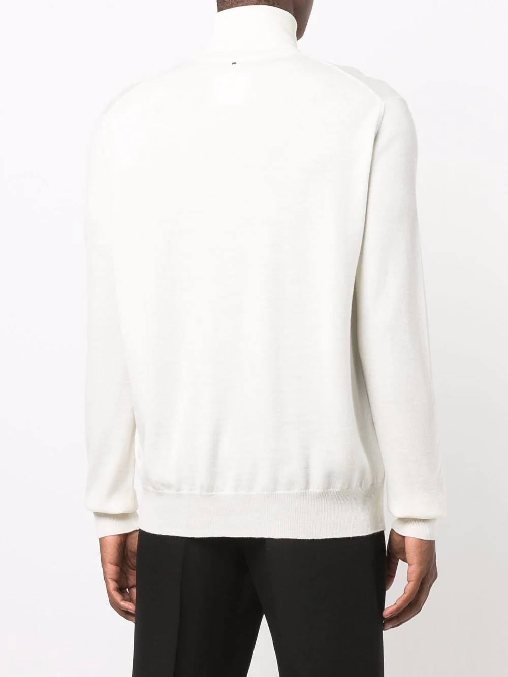 logo-embroidered high-neck jumper - 4