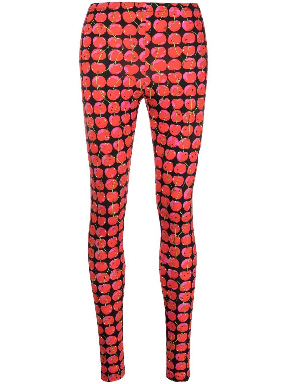 cherry-print mid-rise leggings - 1