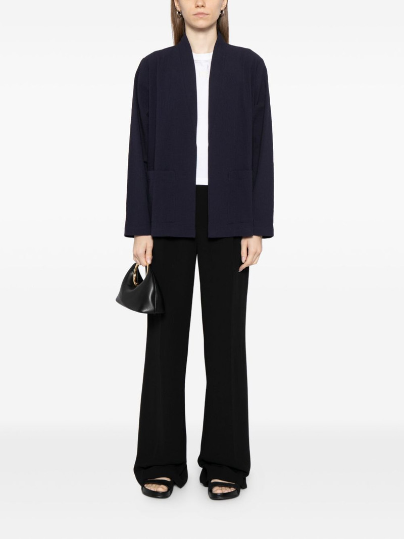 EILEEN FISHER puckered high-collar jacket outlook