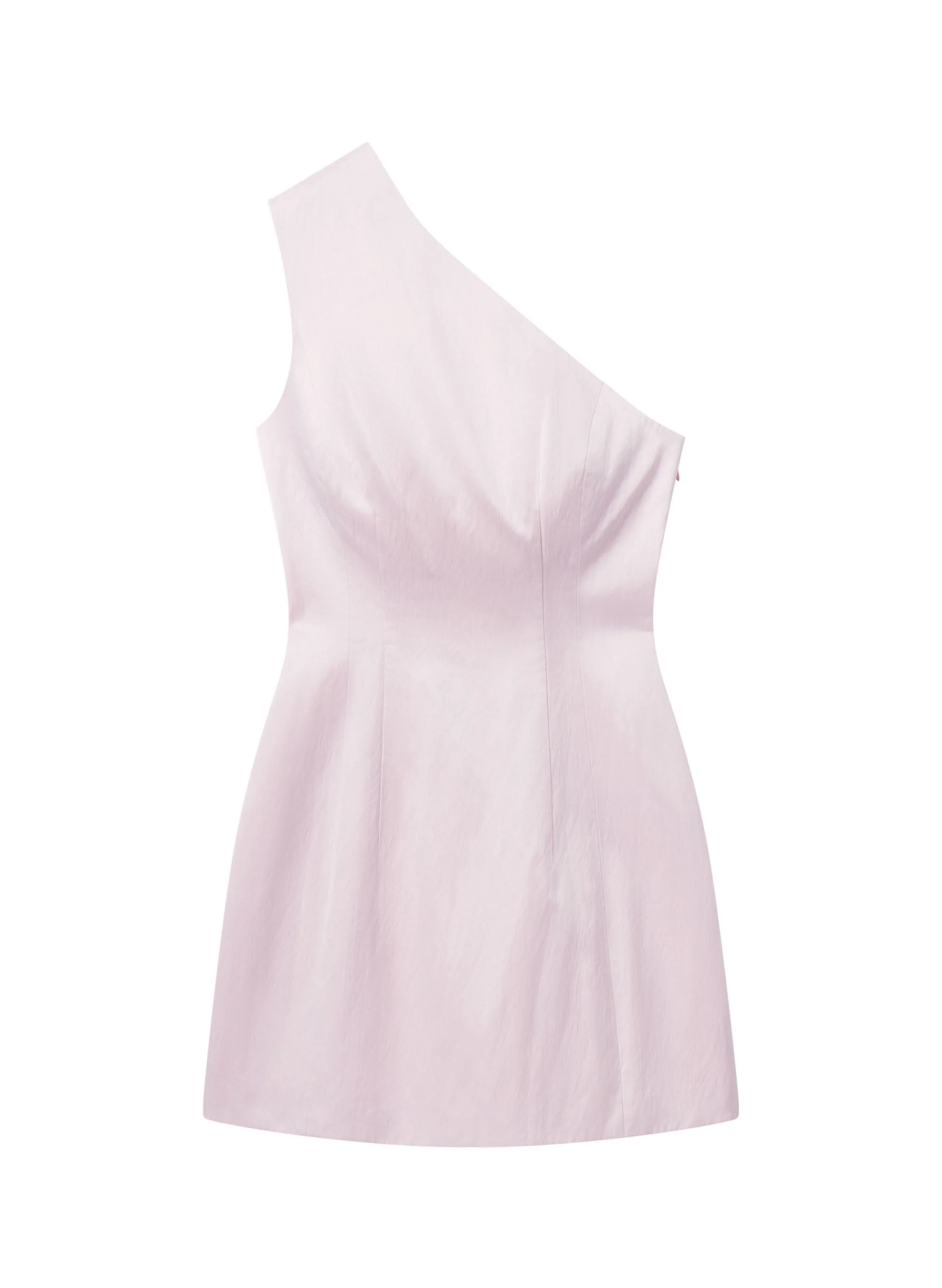 Naya One Shoulder Satin Mini Dress - 1