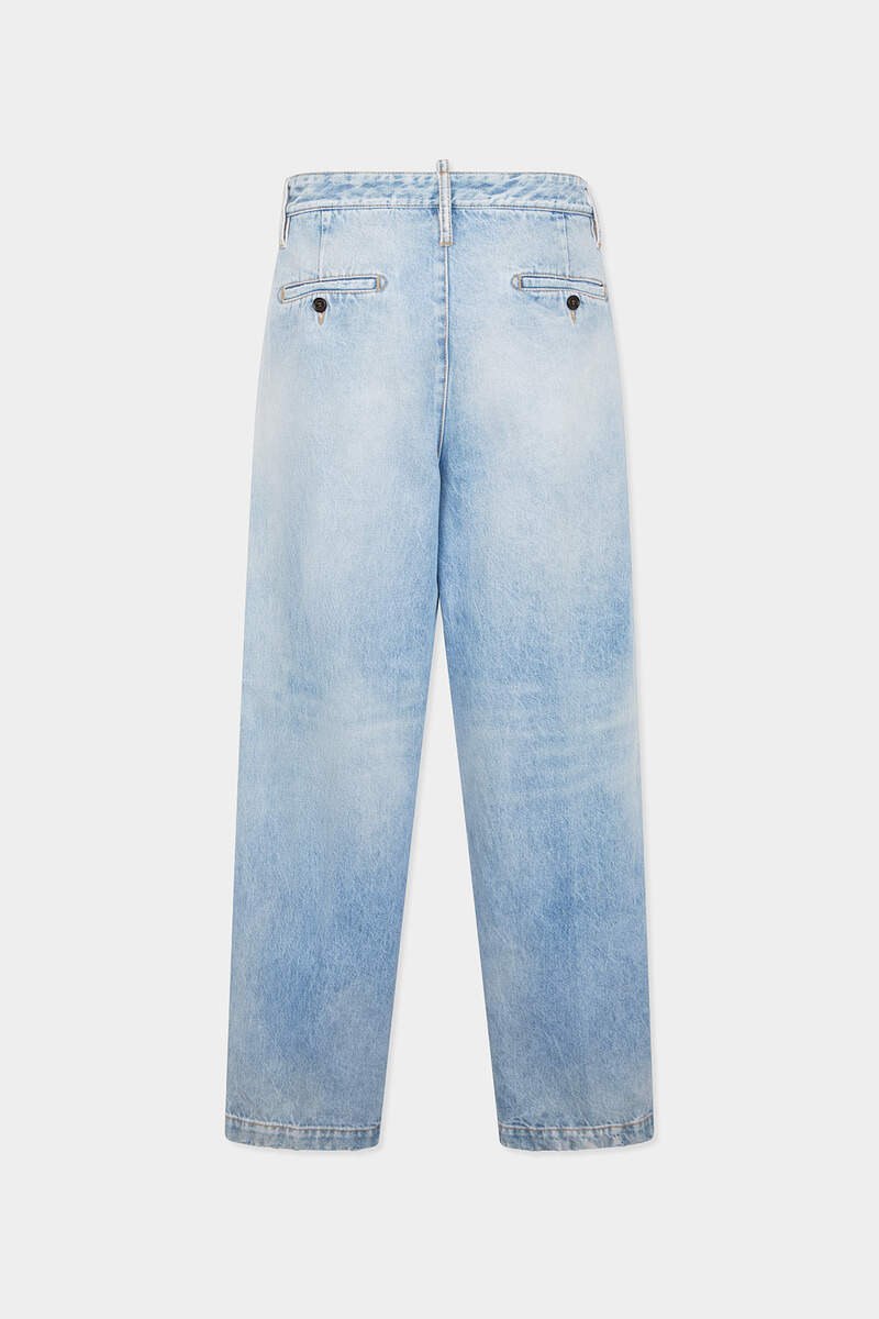 DSQUARED2 LIGHT CLEAN WASH ONE PLEAT DENIM PANT outlook