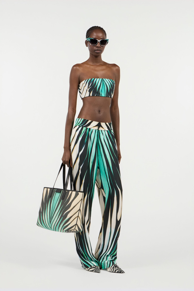 Roberto Cavalli Ray Of Sea Print Bandeau Top outlook
