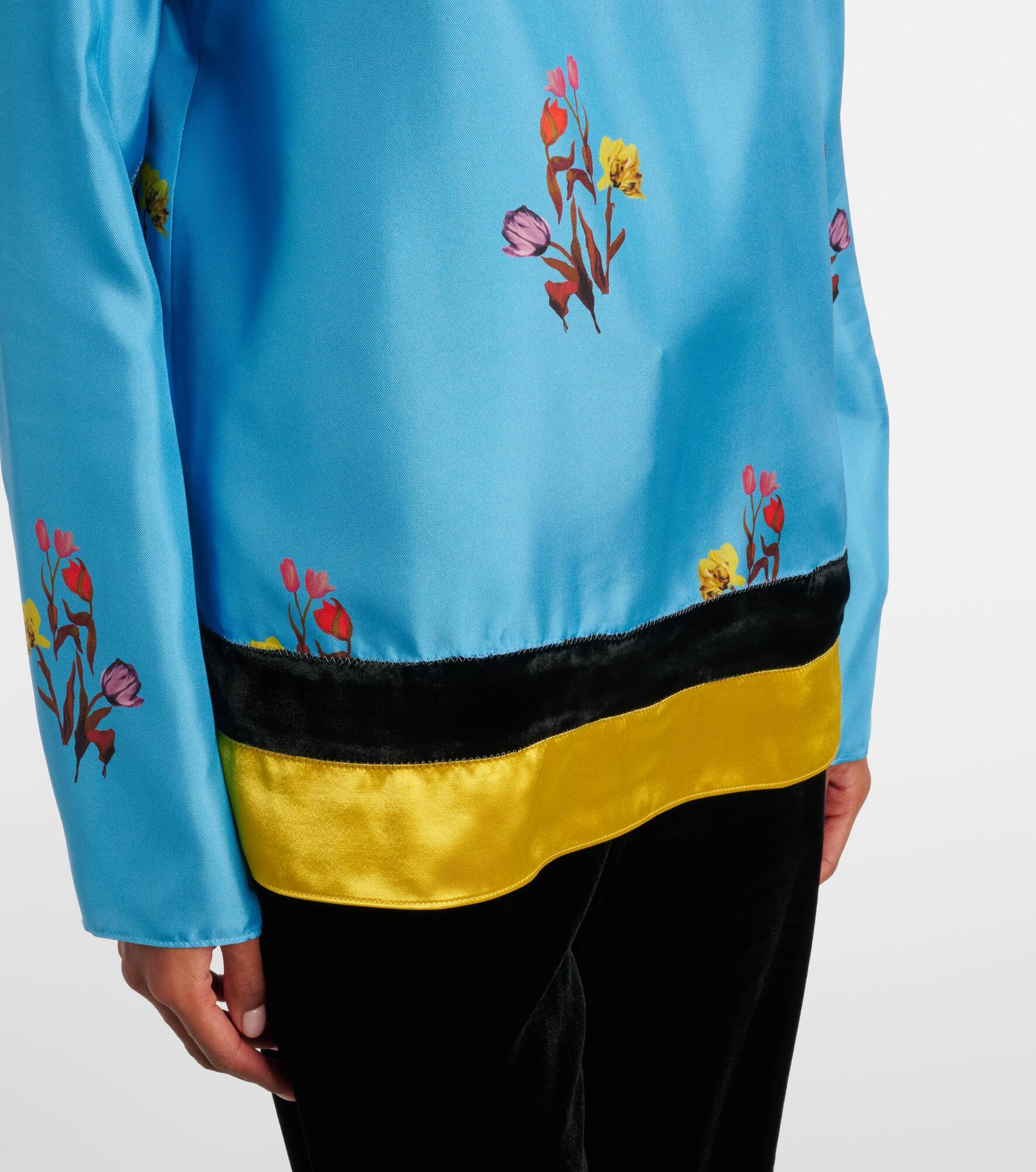 Floral silk top - 5
