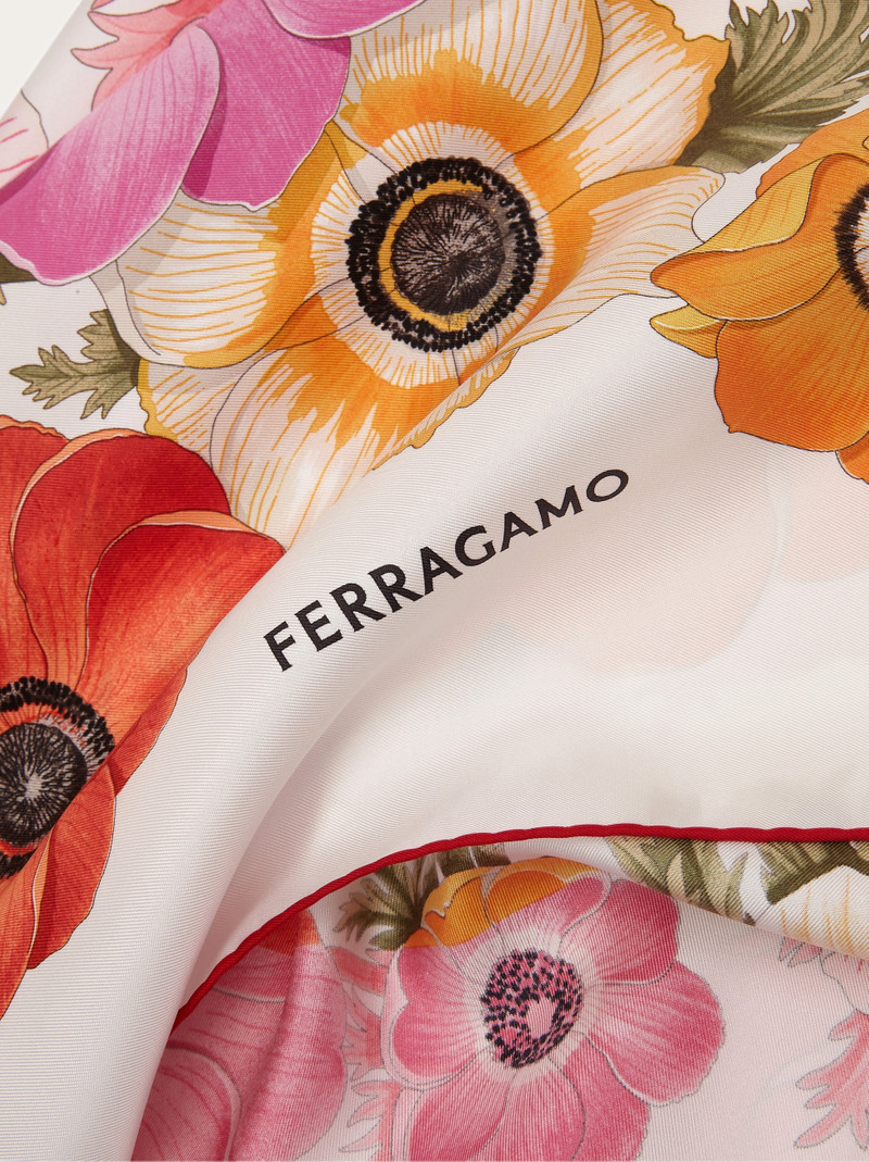 FERRAGAMO Anemone print silk foulard outlook